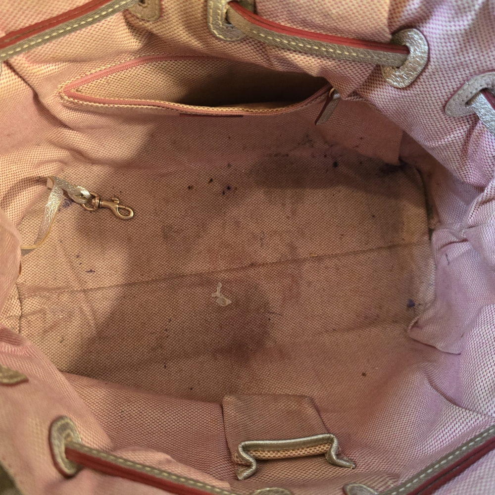 Dooney & Bourke Tan and Cream Graphic Tote - Picture 7 of 7
